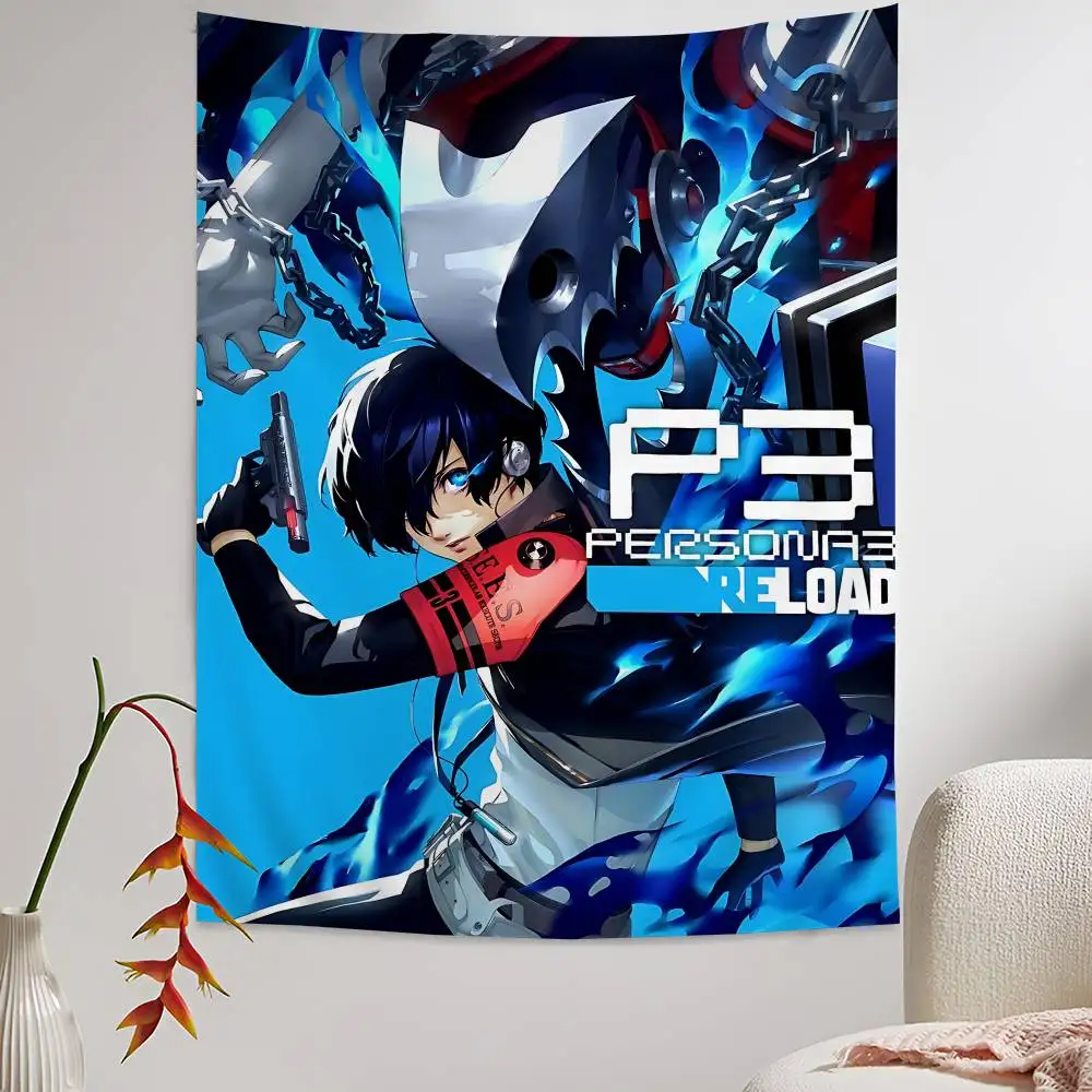 Game Yuuki Makoto P-PERSONA Colorful Tapestry Wall Hanging Hanging Tarot Hippie Wall Rugs Dorm Wall Art Decor