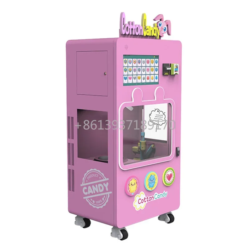 Cotton Candy New Sale Unattended Operation Commercial Multi Flavors Flower Automatic Cotton Candy Vending Machine