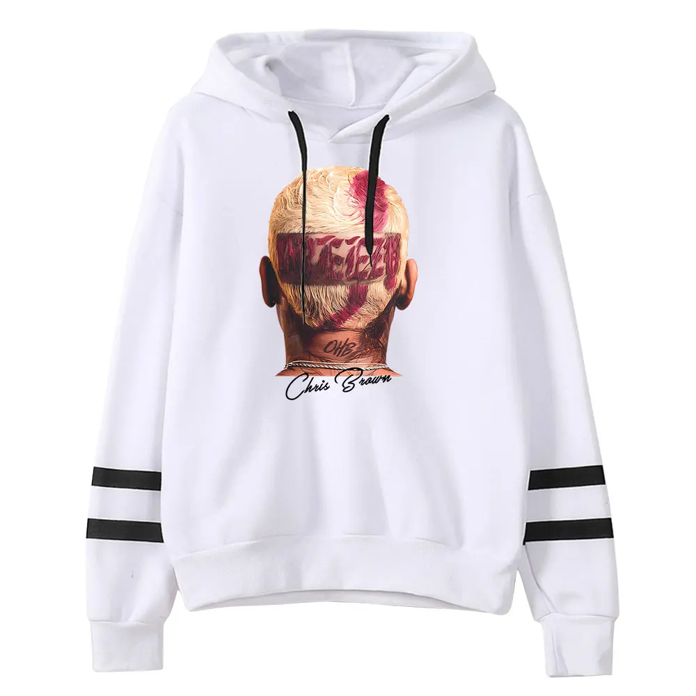 

rapper Chris Brown merch Hooded Long Sleeve Pocketless Sweatshirt Men Women trendy hip hop Pullover