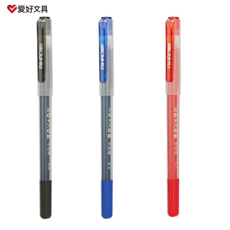 Rollerball Pen Straight liquid Gels Pen Liquid Roller Pen 0.5mm Liquid Ballpoint Gel Quick-Dry Pen for Writing