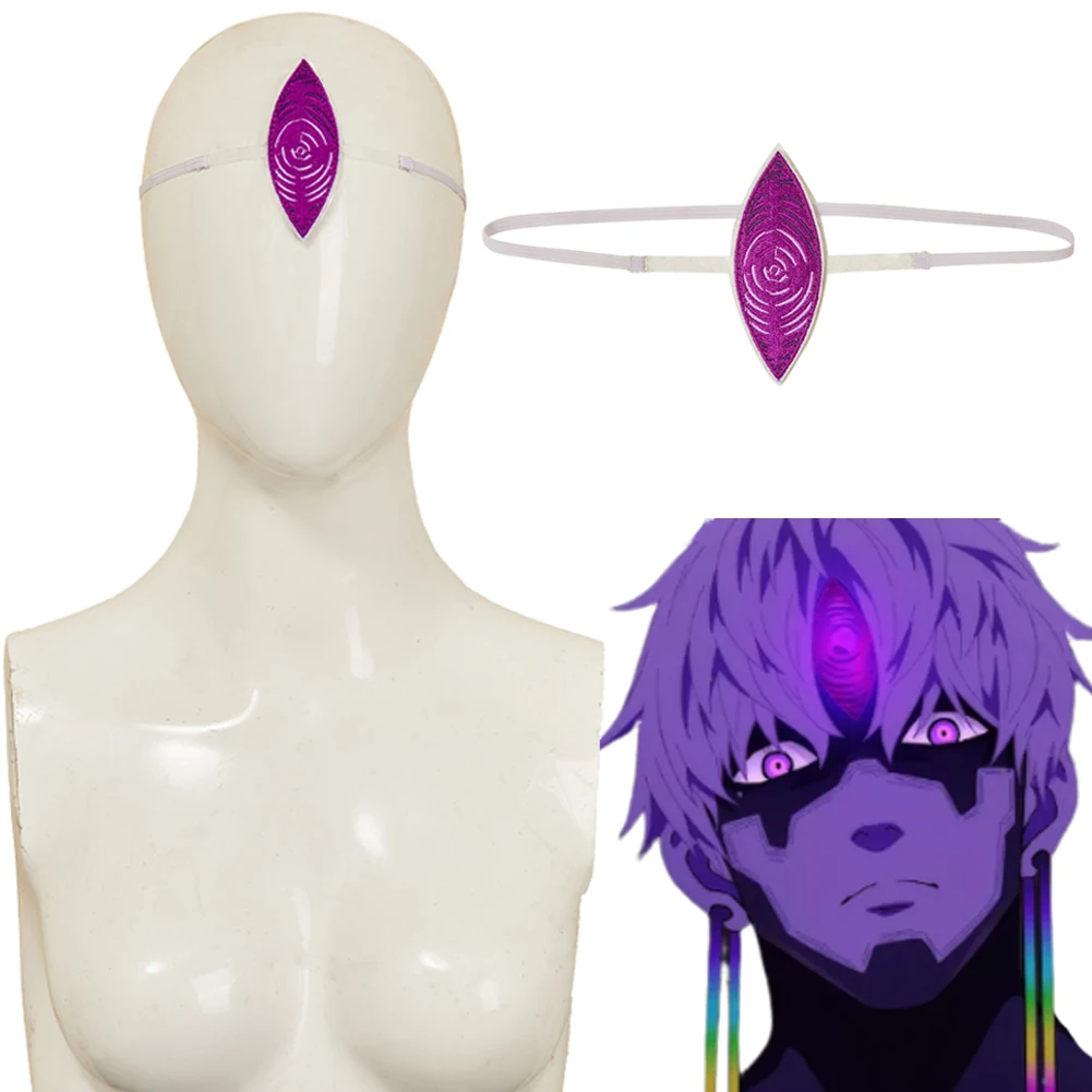 

Anime Dan Dadan Cosplay Jiji Purple Eyes Hair Accessories Headwear Costume Outfits Disguise Halloween Carnival Roleplay Props