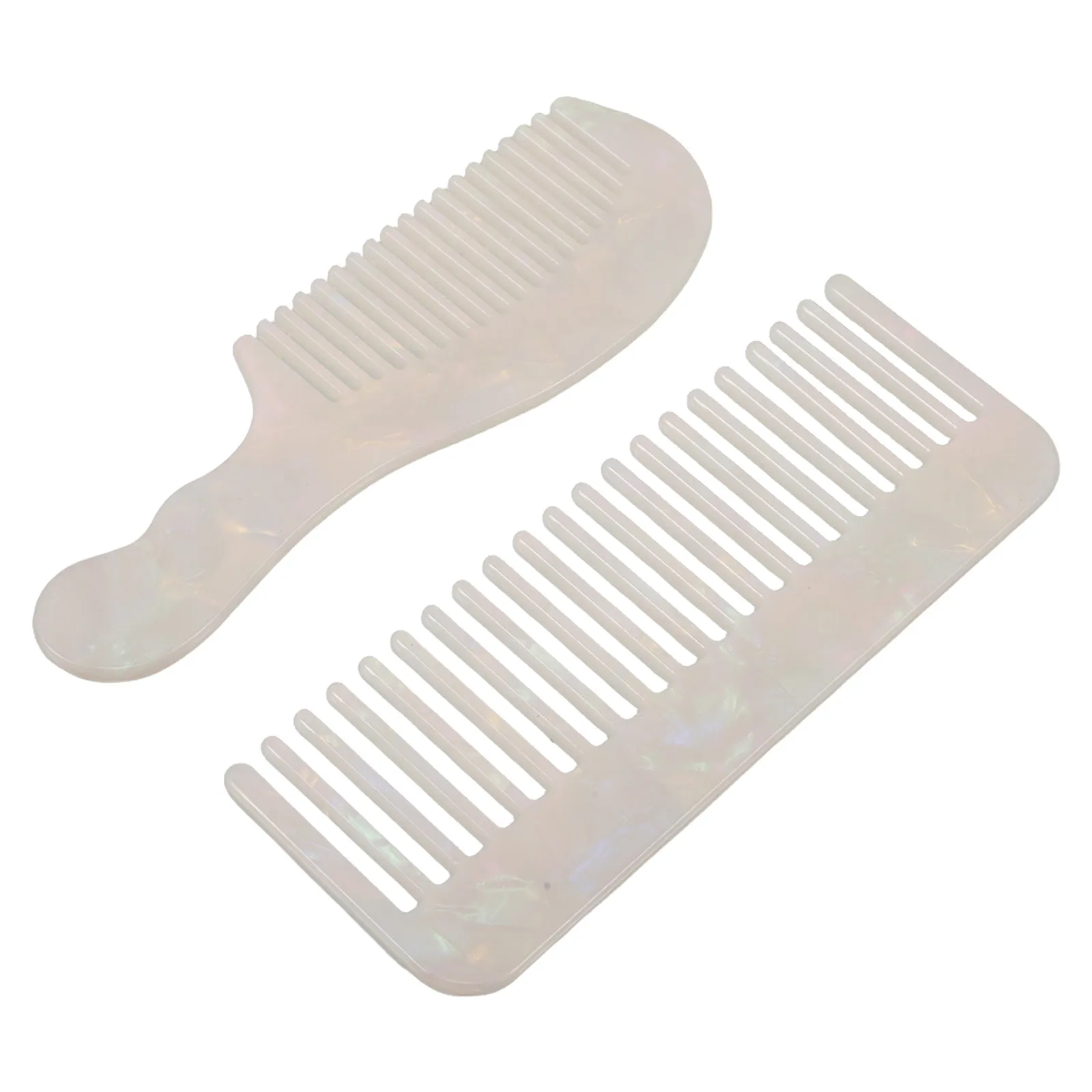 

Набор из 2 расчесок для волос «Принцесса-русалка» из ацетата, портативные, антистатические, компактные, с широкими зубьями, для путешествий, мини-инструмент для укладки и распутывания волос