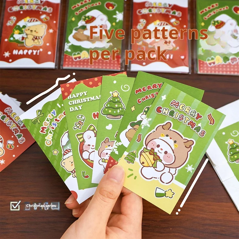 

20Pcs Cartoon Christmas Stickers sealing packaged card sticker Decorative Stickers Packaging Box Label Christmas Tags Gift