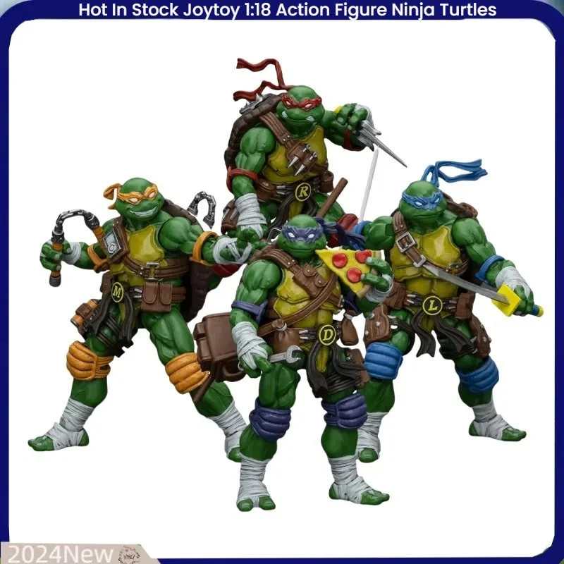 Hot In Stock Joytoy 1:18 Action Figure Ninja Turtles Michelangelo Donatello Leonardo Raphael 4pcs Pvc Statue Model Toy Kids Gift