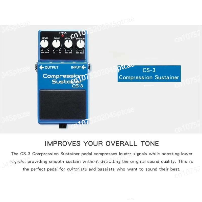B Oss CS-3 ضاغط الحفاظ على تأثيرات الجيتار دواسة تصميم منخفض الضوضاء لتشغيل فائقة الهدوء