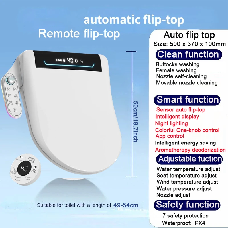 WETIPS AI Toiletten Tapa WC Japonesa Verwarmde Cuvette Toilet Japanse Smart WC App Bestuurde Toiletbril met Bidetfunctie