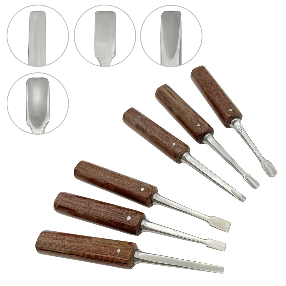 Bone Knife Orthopedics Osteotomes Osseous Wooden Handle Stainless Steel Veterinary Pet Surgical Instruments