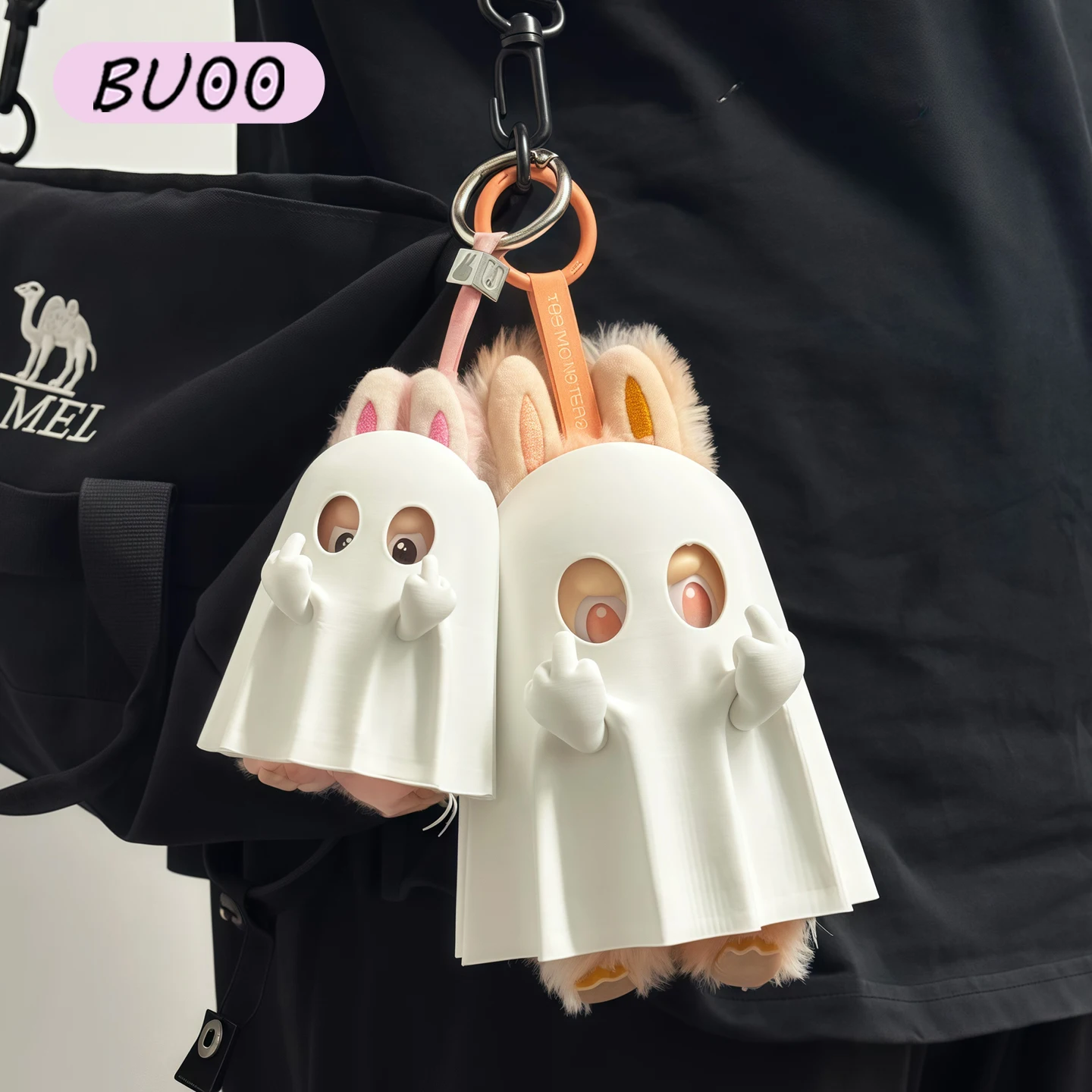For Labubu Doll Costume 4.0 Mini Labubu V1 V2 V3 V4 Halloween Mask Cute Ghost Doll Costume Protective Cover  Dolls Accessories
