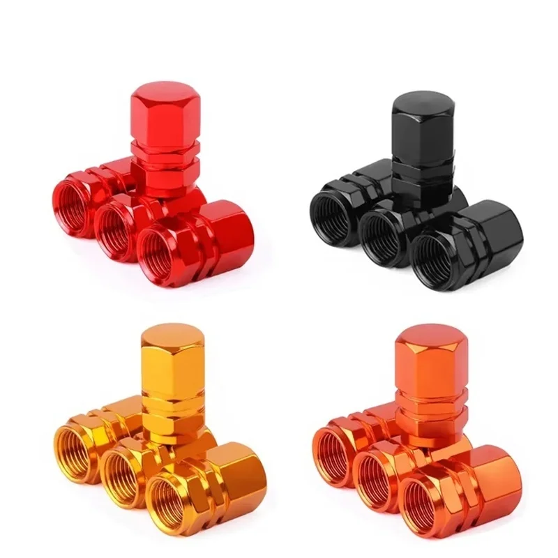 Tire Valve Stem Caps Decorative Tires Accessories Aluminum Alloy Nipple Wheel Caps For Cars Motorcycles Bicycle Cover Dustproof
