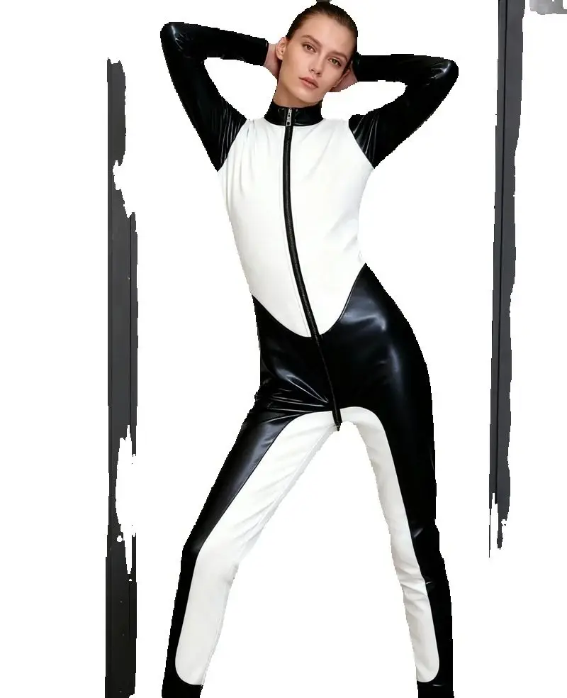 

100% Latex Rubber Gummi Suit Catsuit Sport Bodysuit Tights Jumpsuit 0.4mm Fashion