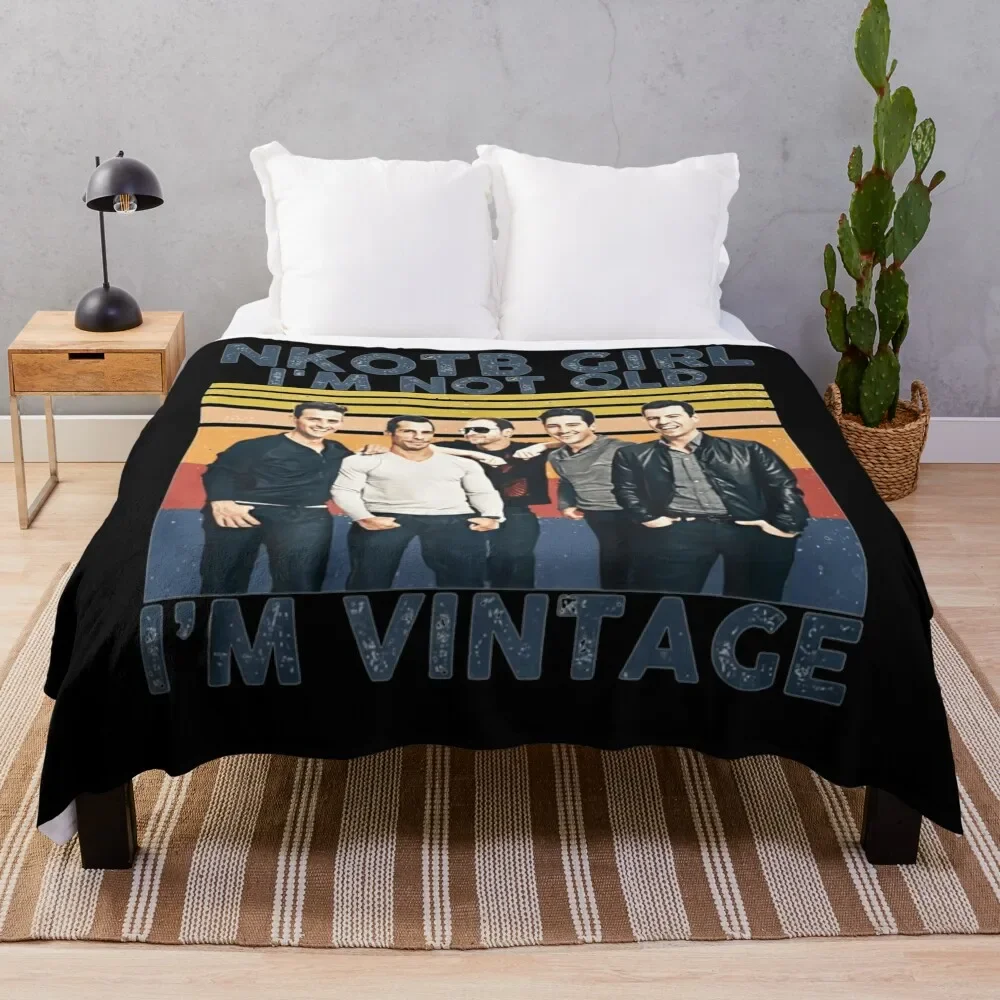 NKOTB Girl I'm NOT Old I'm Vintage Music Gift For Fans, For Men and Women Throw Blanket Flannel For Baby Blankets