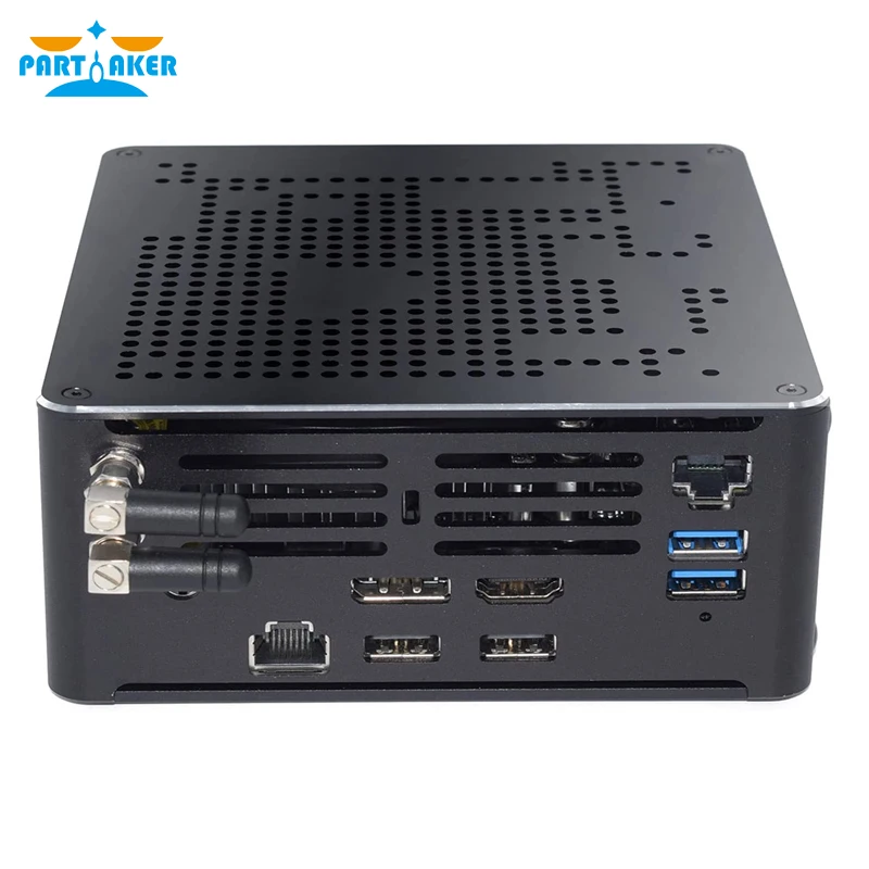 Partaker-Wi-Fi付きデスクトップコンピューターe2176m,i5 10300h,i9 10880h,i7 mini PC,Windows 10,2x ddr4,2 x m.2 nvme,4k