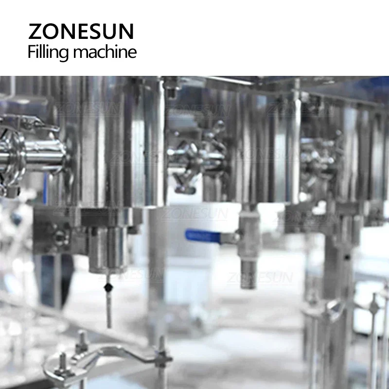 ZONESUN ZS-DG4 Beer Filling Machine Equipressure Foamy Liquid Alcoholic Carbonated Sparkling Aerated Drinks Bottle Production