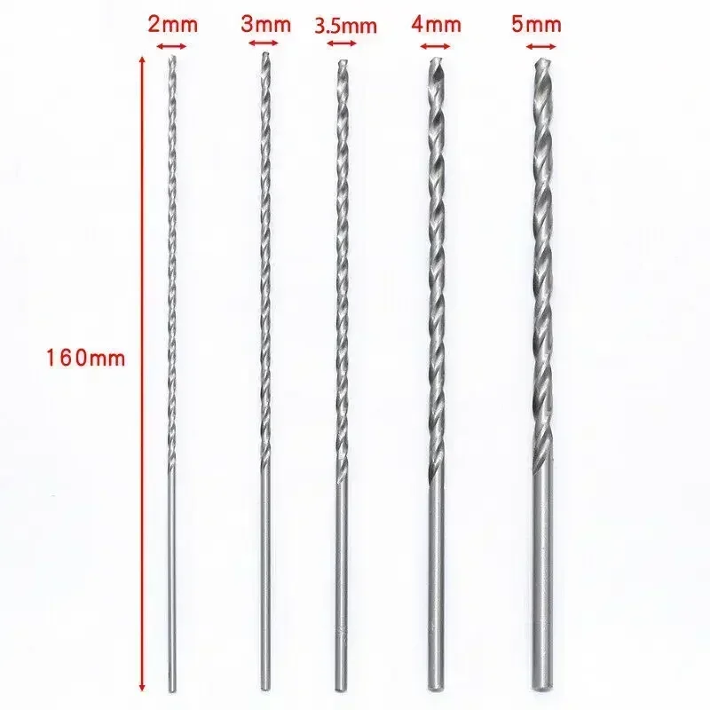 5 Chiếc Xoắn Khoan Lỗ Cưa Cắt Dụng Cụ Làm Rau Cau Dài Thêm HSS Thẳng Vít Mũi Bộ Công Cụ Điện khoan Bits