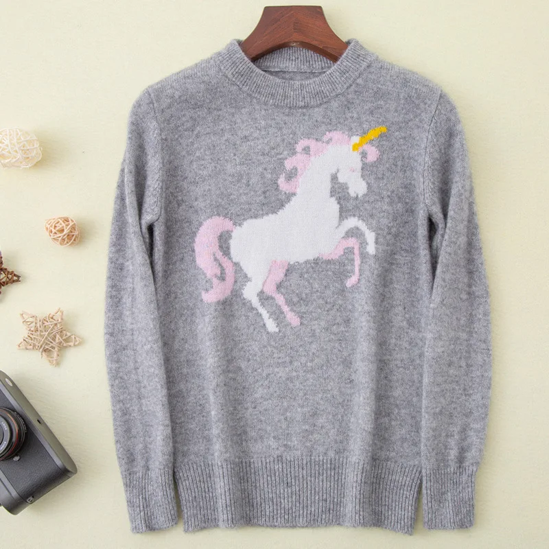 

Winter warmthHigh quality children's knitted sweaters men's and women's autumn winter 100% pure woolnew stylespullover sweaters