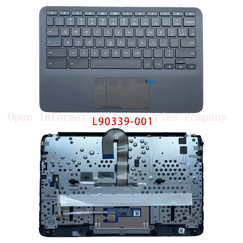 New For HP Chromebook 11 G8 EE TPN-Q232 Replacemen Laptop Accessories Lcd Back Cover/Front Bezel/Palmrest/Bottom/Keyboard Black