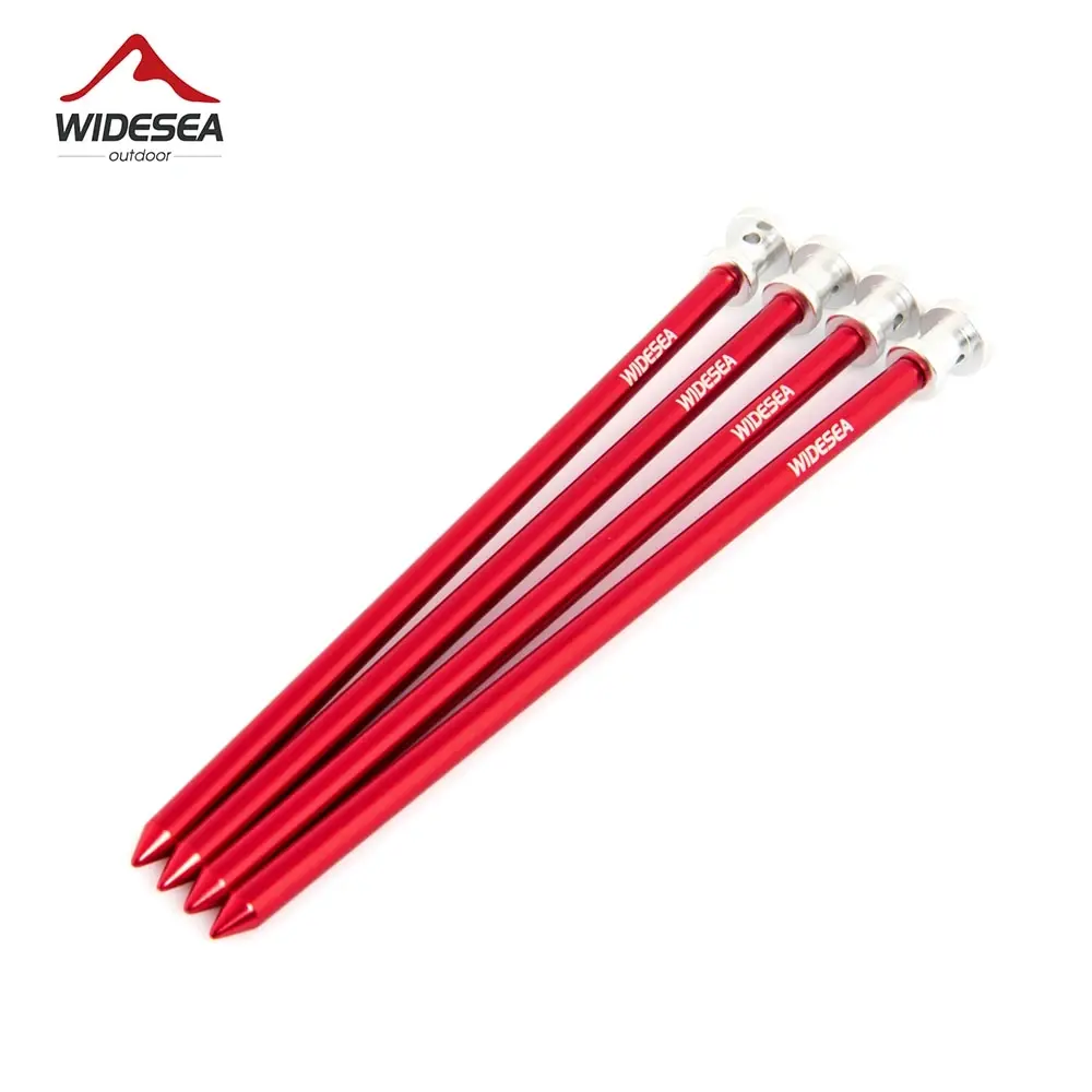 Widesea Camping 4pc/set Tent Pegs Stakes Nails for Hard Snow Floor Outdoor Accessories Shelter Equipment Supplies Hiking Tourist