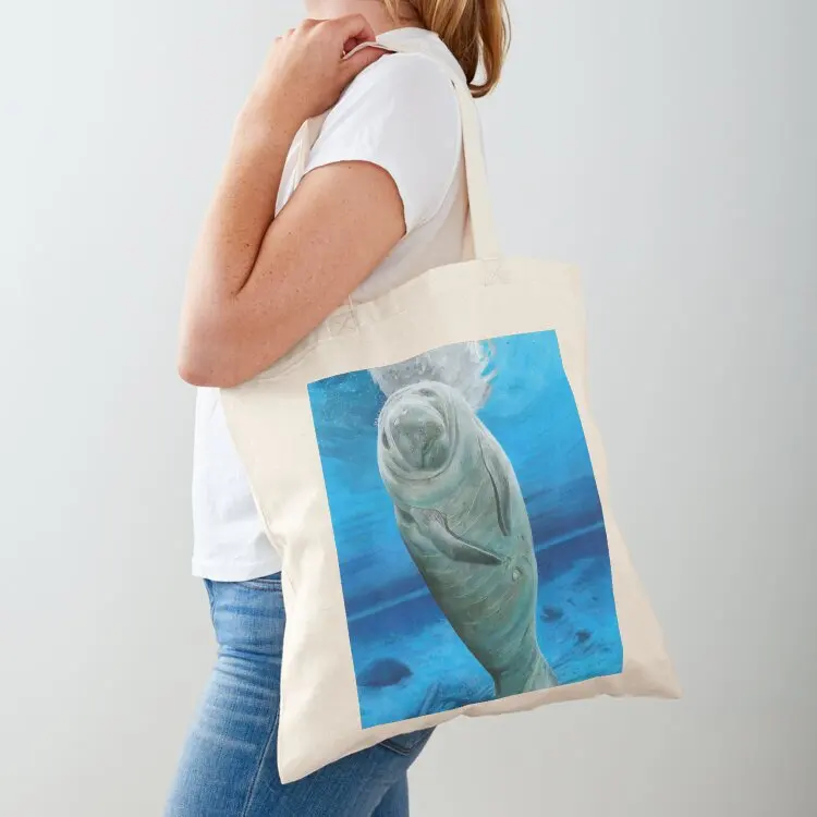 

Manatee Tote Bag supermarket folding bag free delivery bags ecological bags bags for women