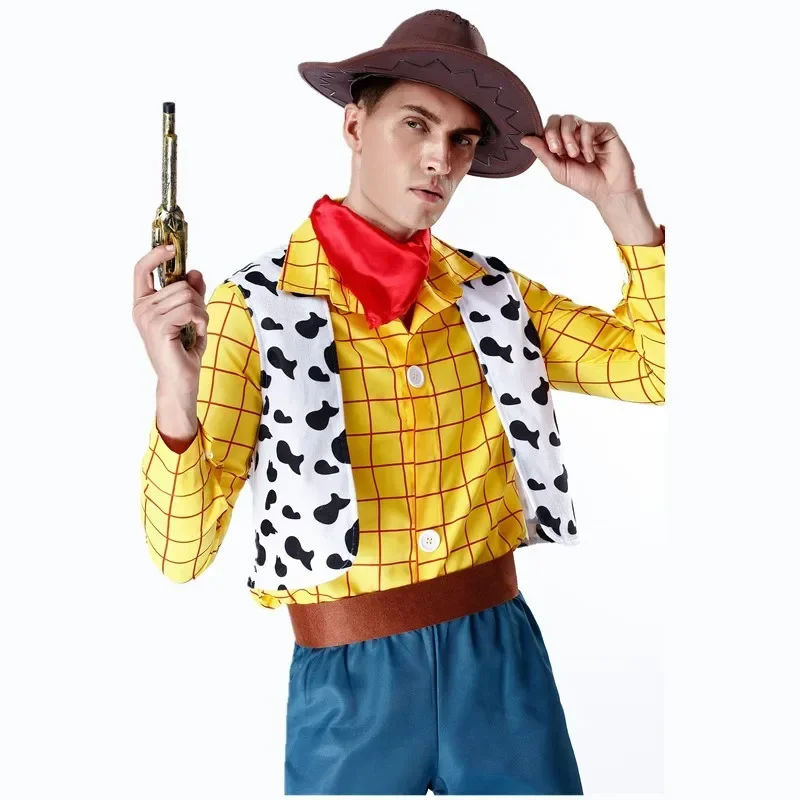 Disfraz de Woody 2026: Conjunto de Cosplay Vaquero Unisex para Navidad, Halloween, Carnaval, Fiestas de Disfraces, Juguete y Actuaciones Escénicas