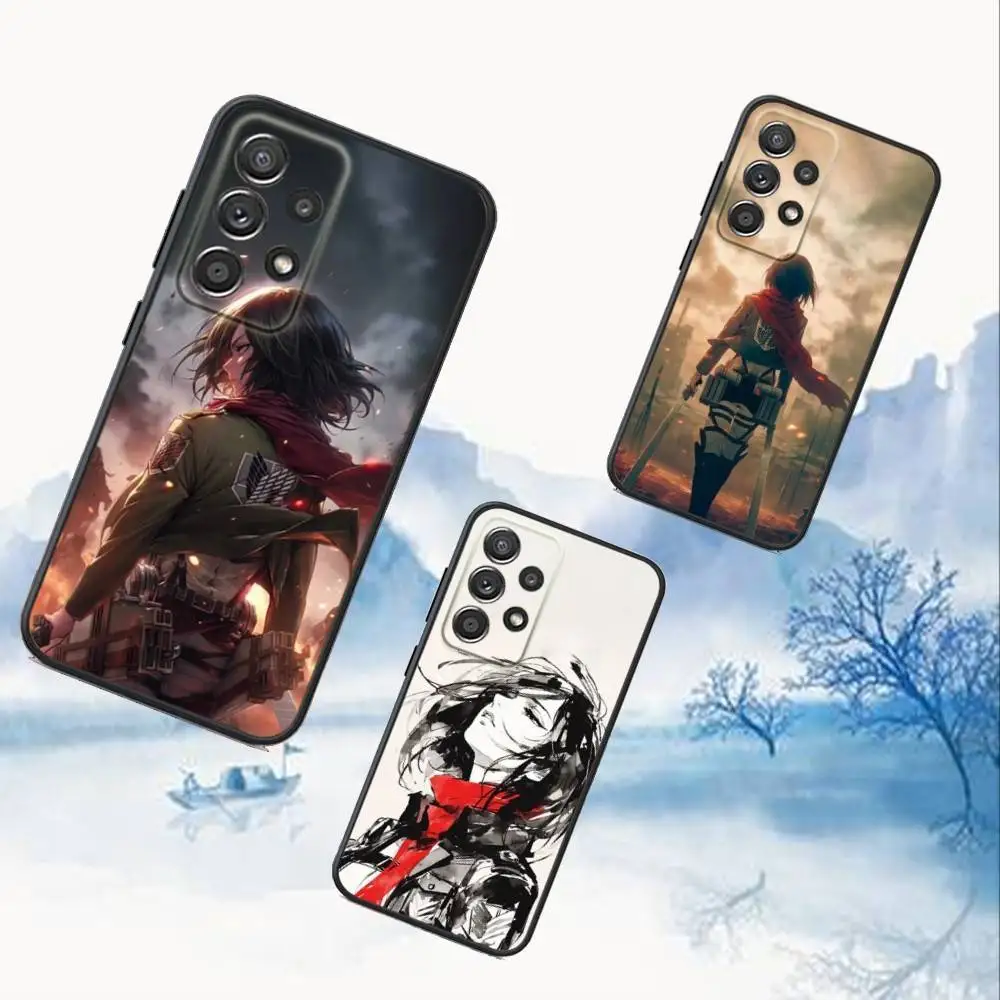 

Attack on Anime M-Mikasa Phone Case For Samsung S25,S24,S21,S22,S23,S30,Ultra,S20,Plus,Fe,Lite,Note,10,9,5G Black Cover