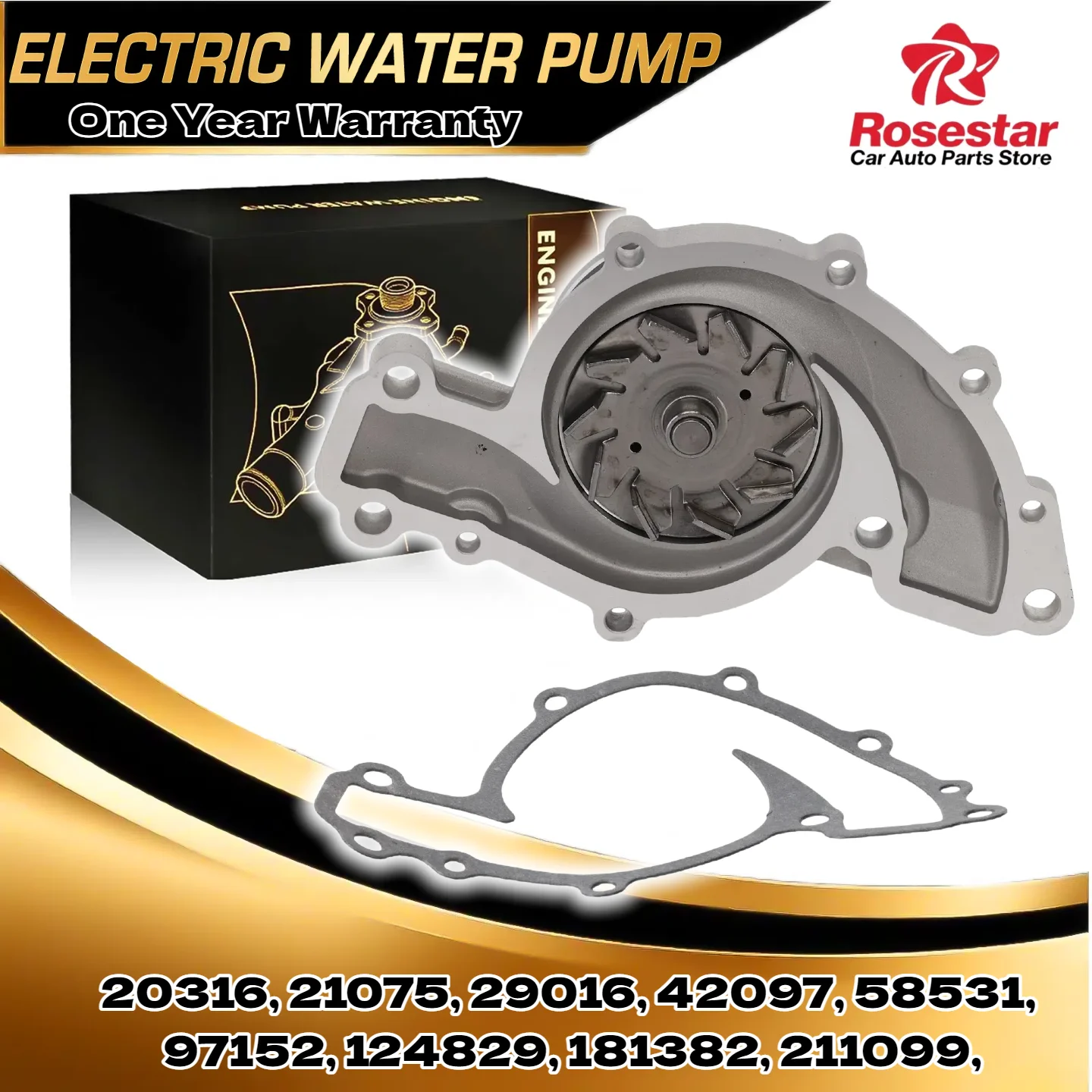 

Водяной насос двигателя для GM Cars NEW 20316, 21075, 29016, 42097, 58531, 97152, 124829, 181382, 211099,