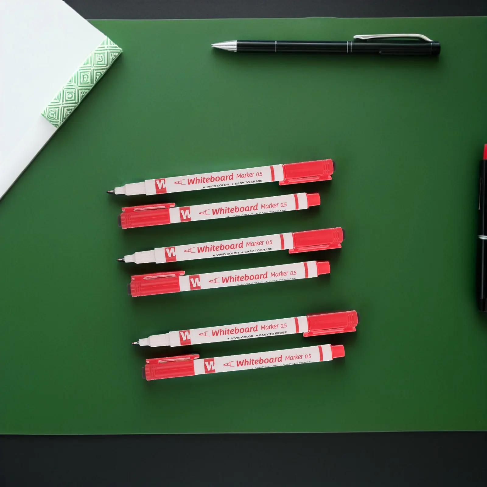 20Pcs Whiteboard Pens Ultra-Fine Tip 0.5mm Washable Dry Erase Markers Erasable Colored Board Markers for School Office