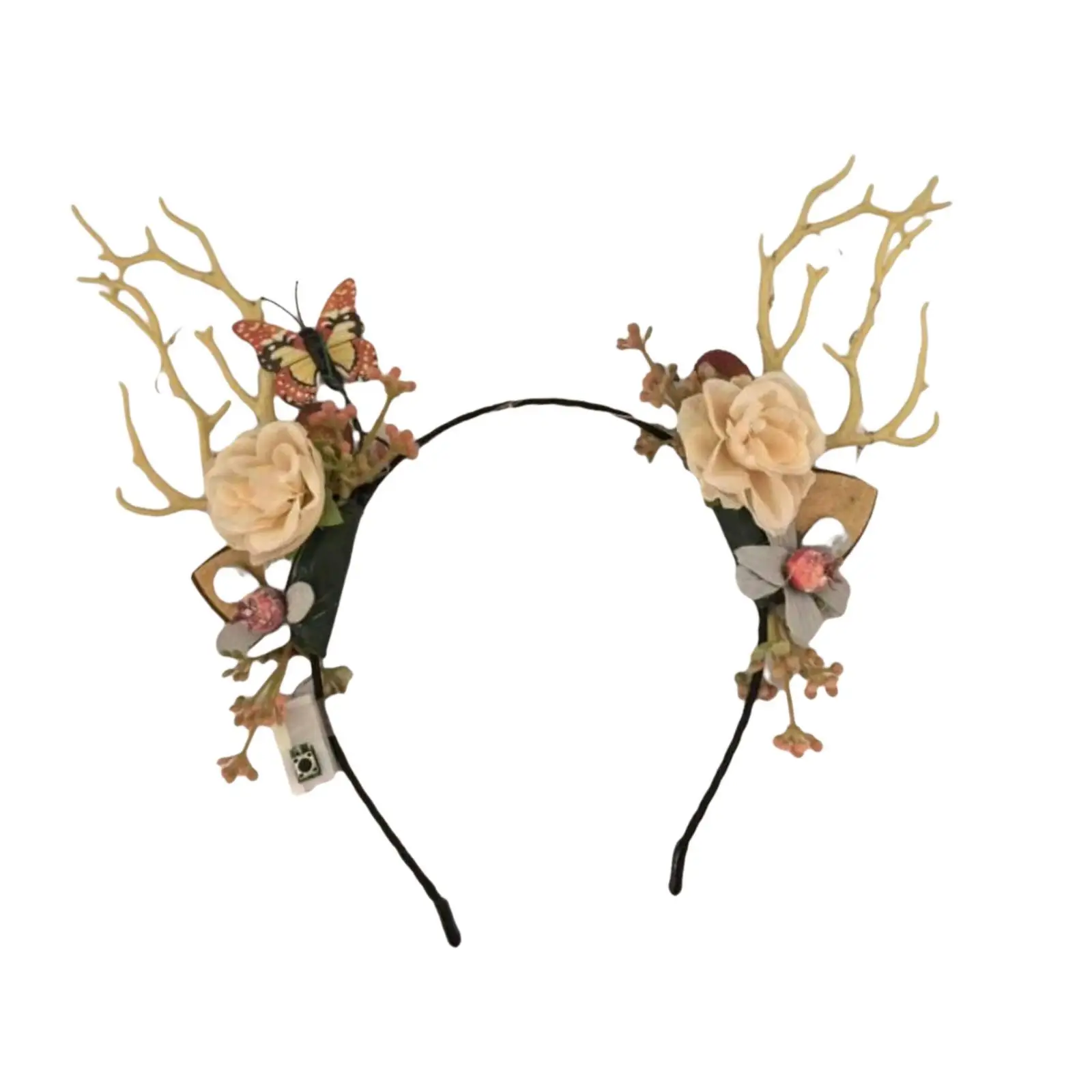 Light up Deer Antlers Headband Headpiece Hairband for Wedding Carnivals Prop