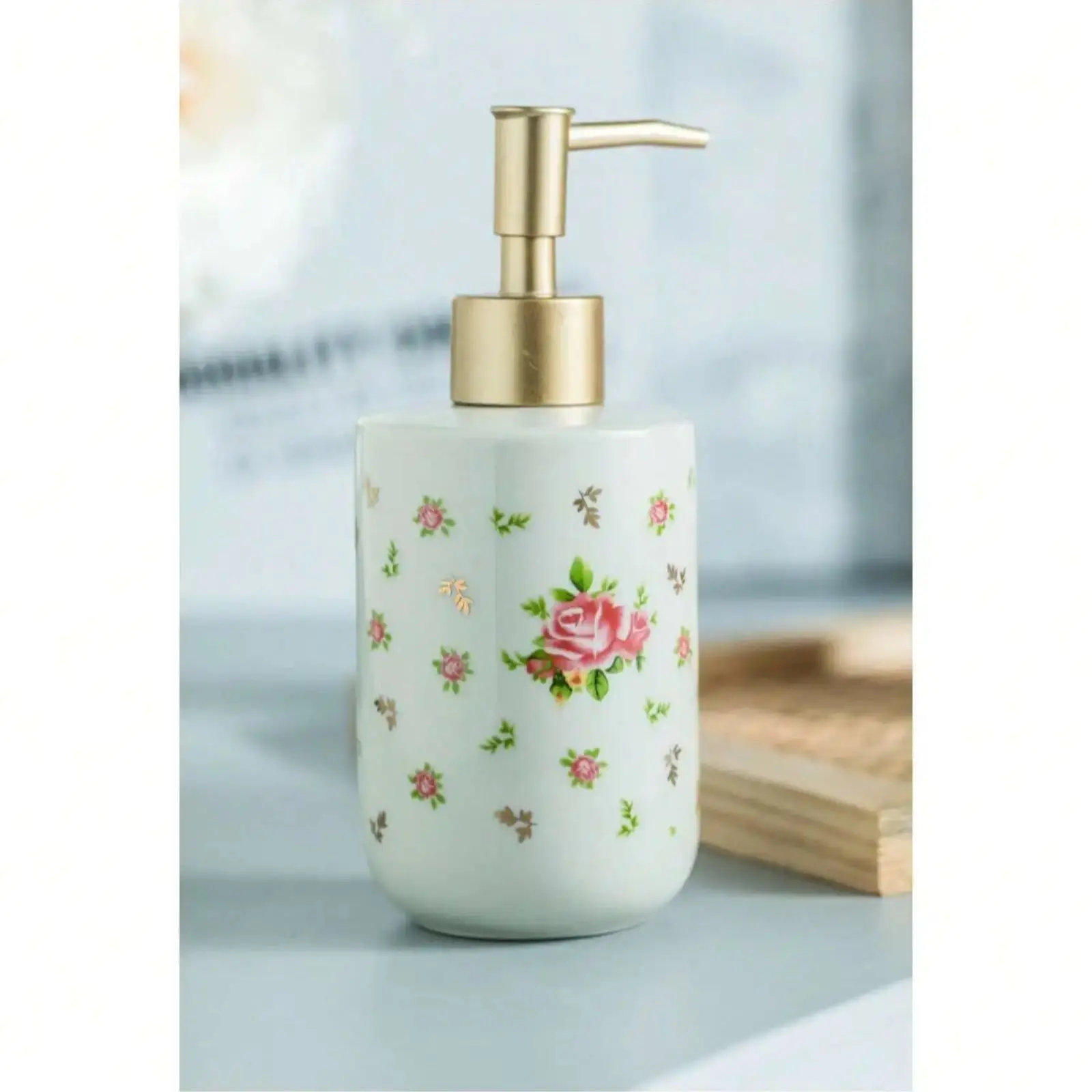 Retro Minimalist Style Bathroom Hand Sanitizer Bottle,Hotel Bathroom Shampoo Shower Gel Sub-Packaging Press,Soap Dispenser