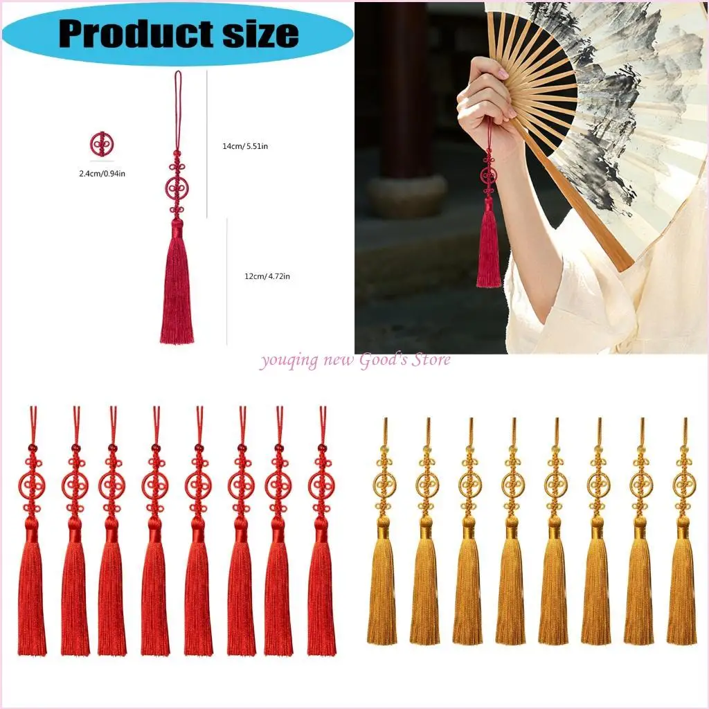 57QA Practical Sturdy Polyester Materials Tassels Pendant with Stylish Beads Accessory for Unique Designs Art Projects