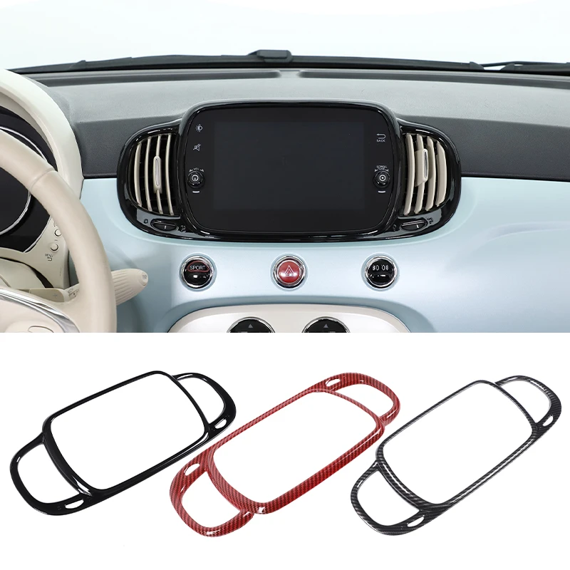 

For Abarth 595 695 Fiat 500 2016-2026 Car Central Control Navigation Frame Air Conditioning Air Vent Cover Trim Car Accessories