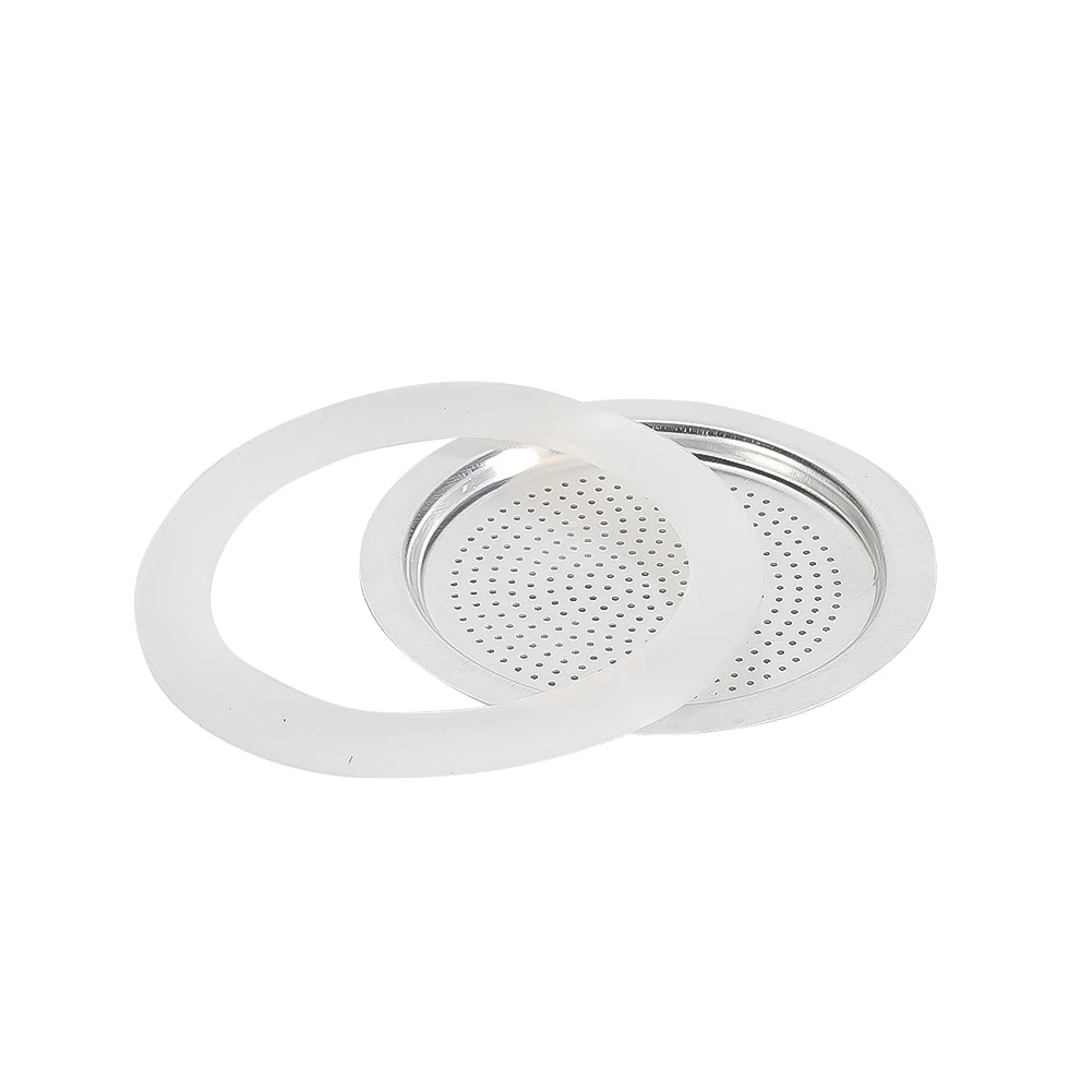 Coffee Maker Filter&Seal Ring Silicone Seal Ring&Stainless Steel Filter For Moka Pot Espresso Makers Coffee Machine Accessories image 4