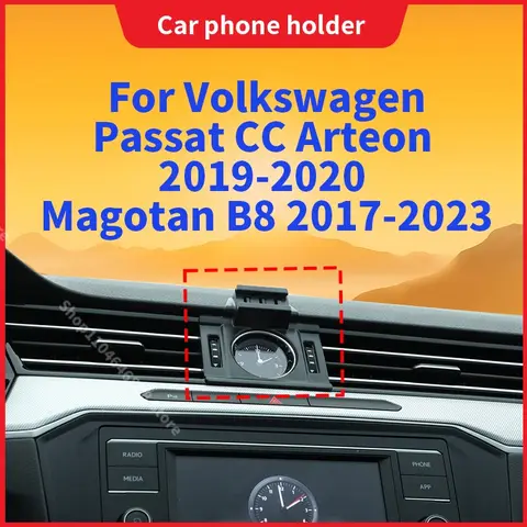 Telephone Holder Car For Volkswagen Passat CC Arteon 2019-2020 Magotan B8 2017-2023 Special Fixed Bracket Base Wireless Charging