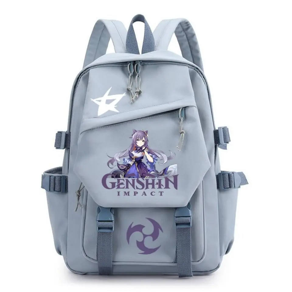 Genshin Impact Game Anime Merchandise Xiang Meng Keqing High Middle Elementary School Student Unisex Trendy Large Capacity Ani
