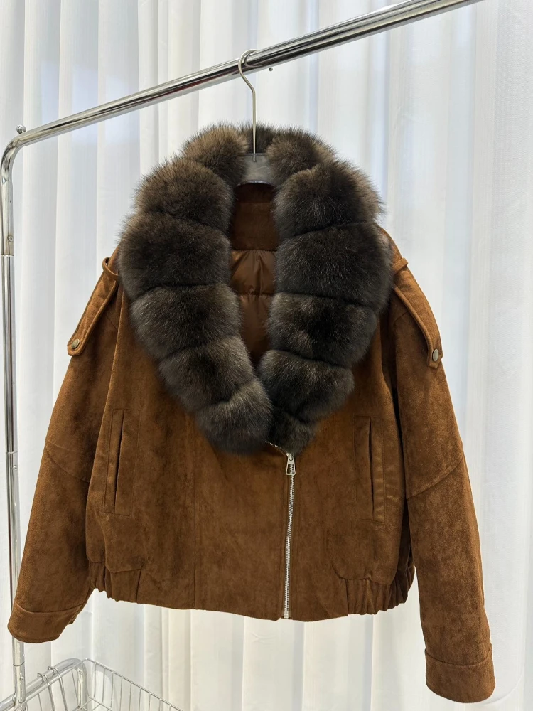 Women's Oversized Genuine Fur Coat Premium Soft Thick Full Fur Quilt Free Winter Outerwear Daily Travel and Casual Luxury Wear