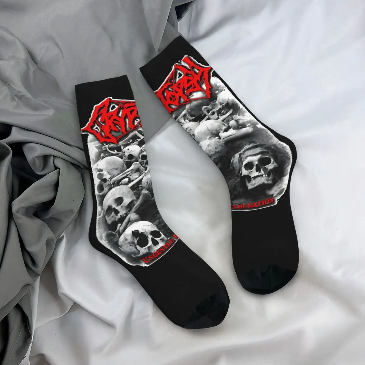 Calcetines para hombre sin costuras, calcetín de estilo urbano, Harajuku, Cryptopsy, novedad