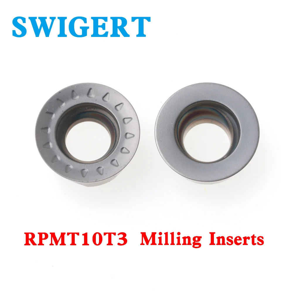 

SWIGERT High quality Milling inserts RPMT10T3MOE-JS GPM125/RPMT10T3MOE GPM125 CNC machining center tools Carbide Blade