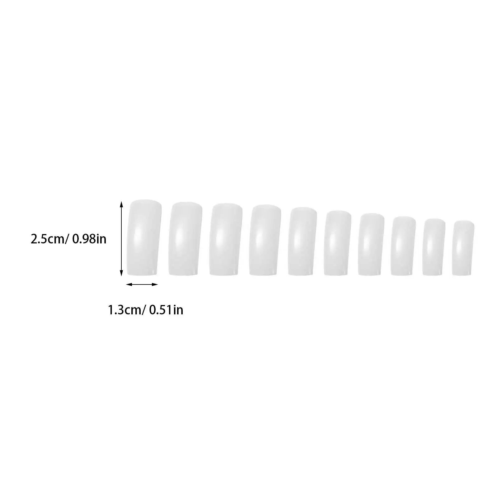 

1000Pcs French Style False Fingernails Thick High Quality Natural Transparent for Party Holiday Events Nail Stickers