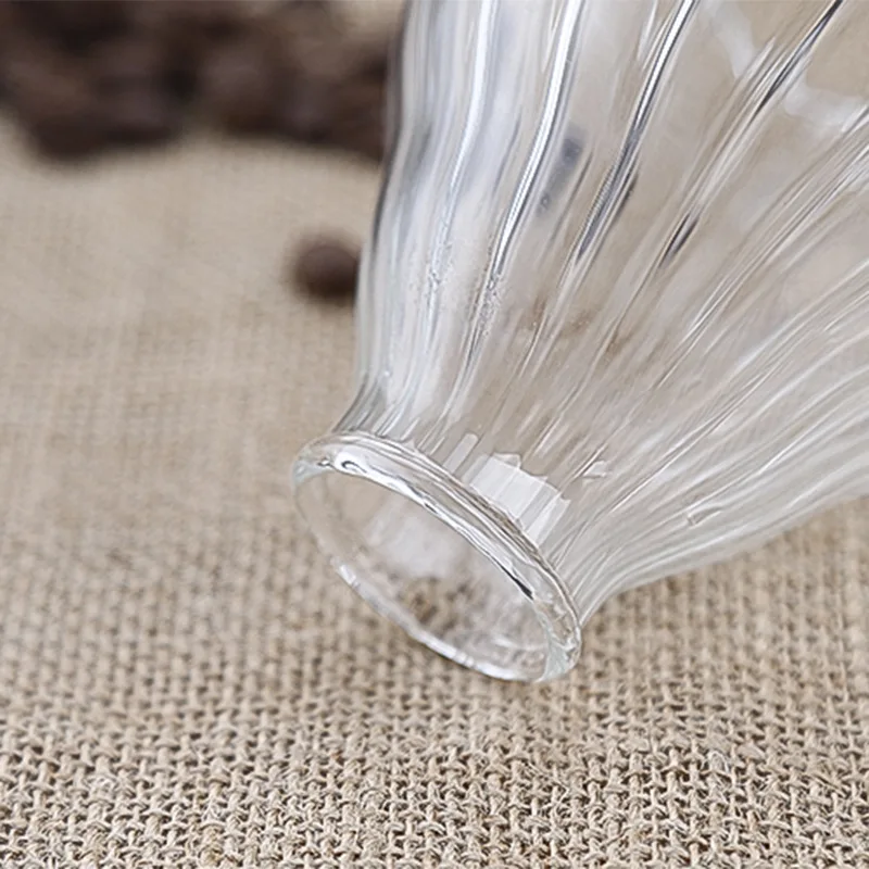 Stemless Pour-over Brewer, High-temperature Resistant Clear Glass Dripper