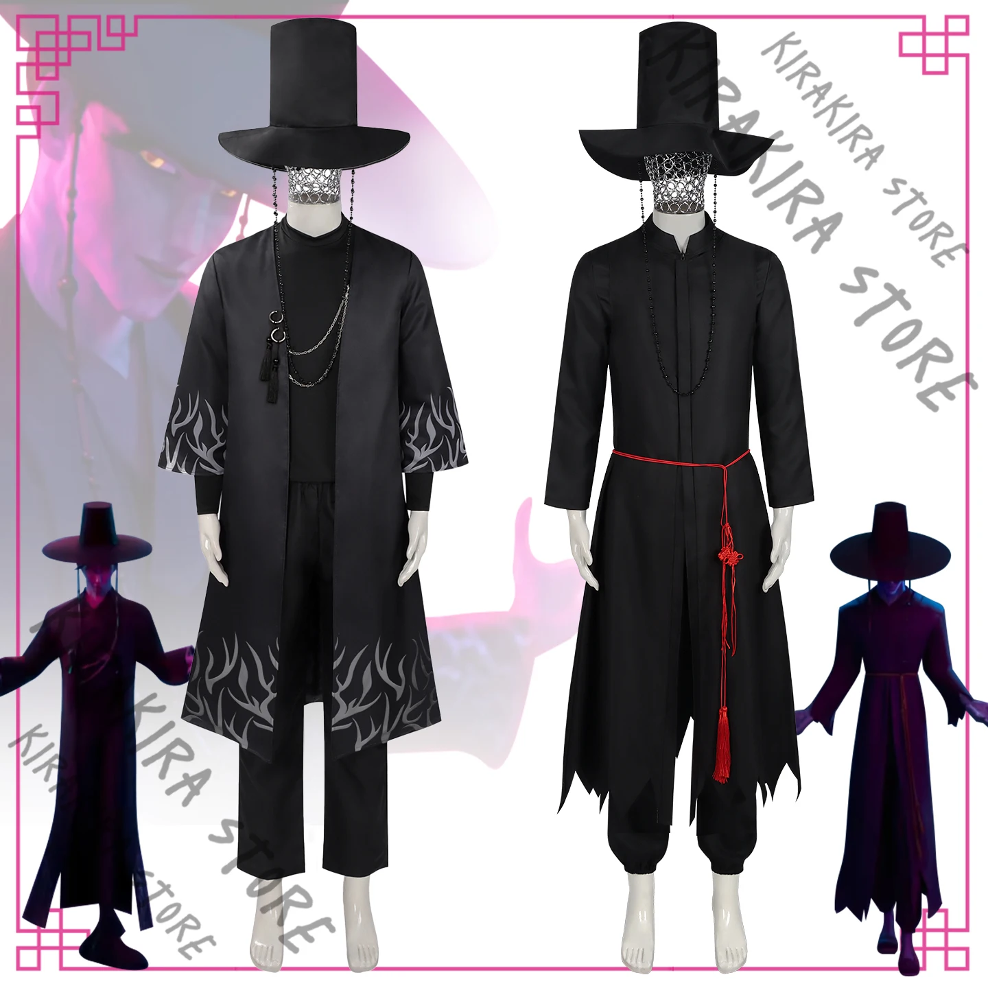 

KPop Demon Hunters Jinu Devil Boy Band Clothes Cosplay Props Costume Children Saja Boys Hallowmas Korea Apparel Comic-con