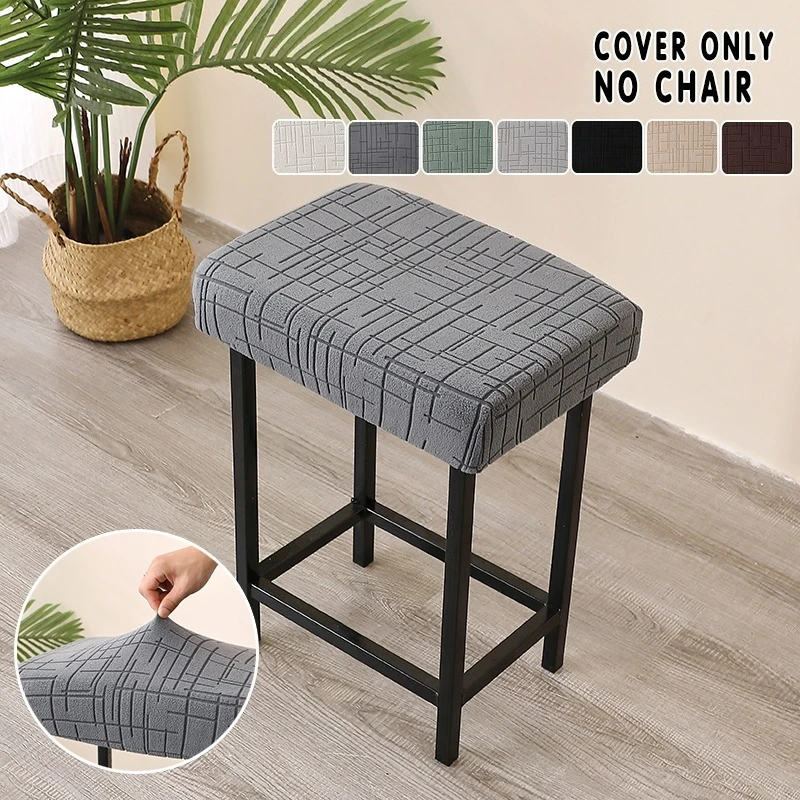 1/2 stücke Einfarbig Barhocker Abdeckungen Stretch Jacquard Platz Stuhl Abdeckung Hause Sattel Sitz Schonbezug für Kaffee Küche
