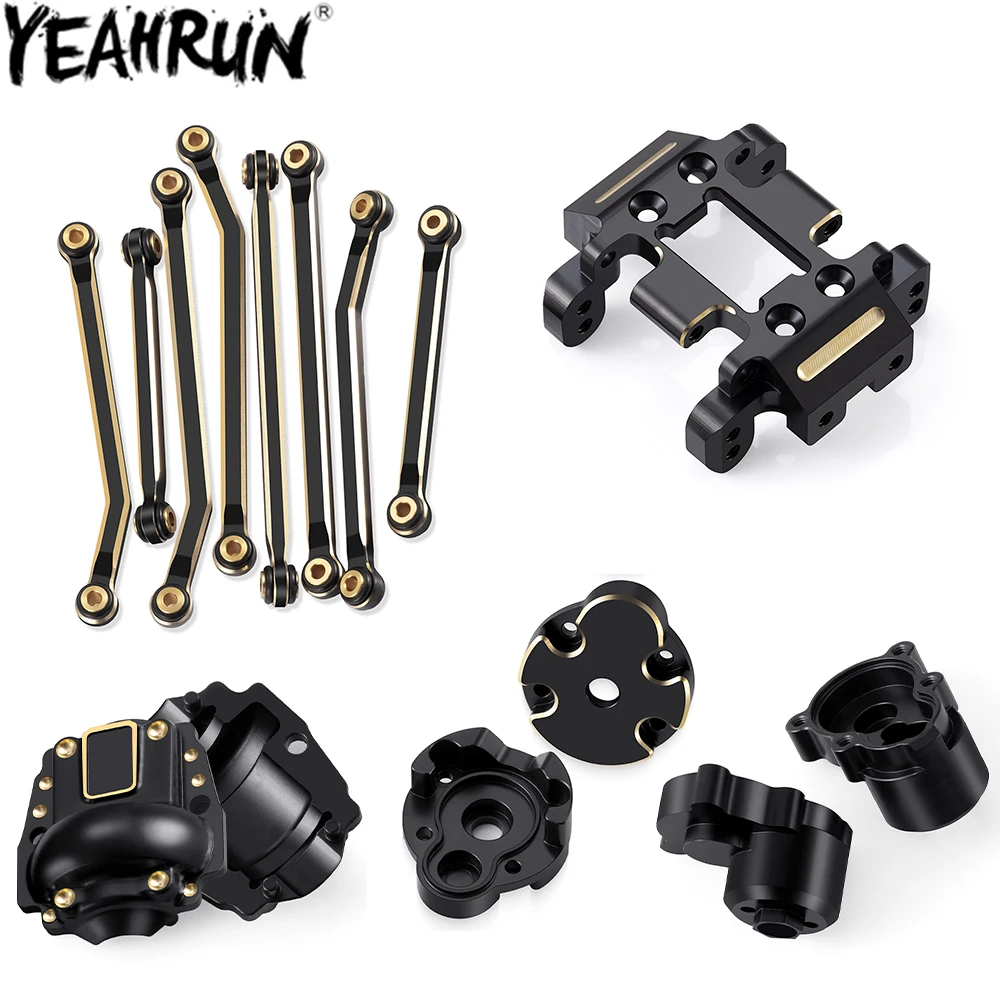 YEAHRUN Metal Axle Cover Steering Cup Caster Blocks Linkage Chassis Skid Plate for 1/18 RedCat Ascent Upgraded Parts