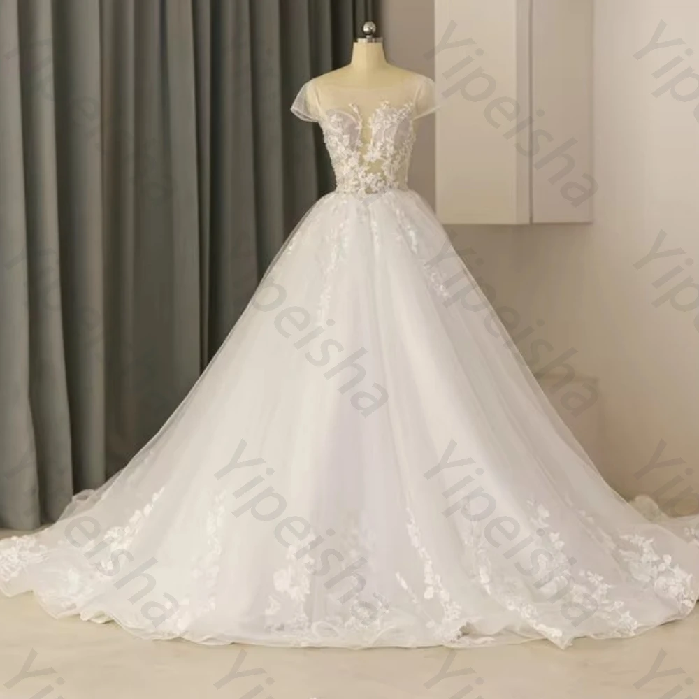 Customized O-Neck Sleeveless Wedding Dresses Elegant Celebrity Evening Dress Exquisite High Quality Prom Party Gowns for Women