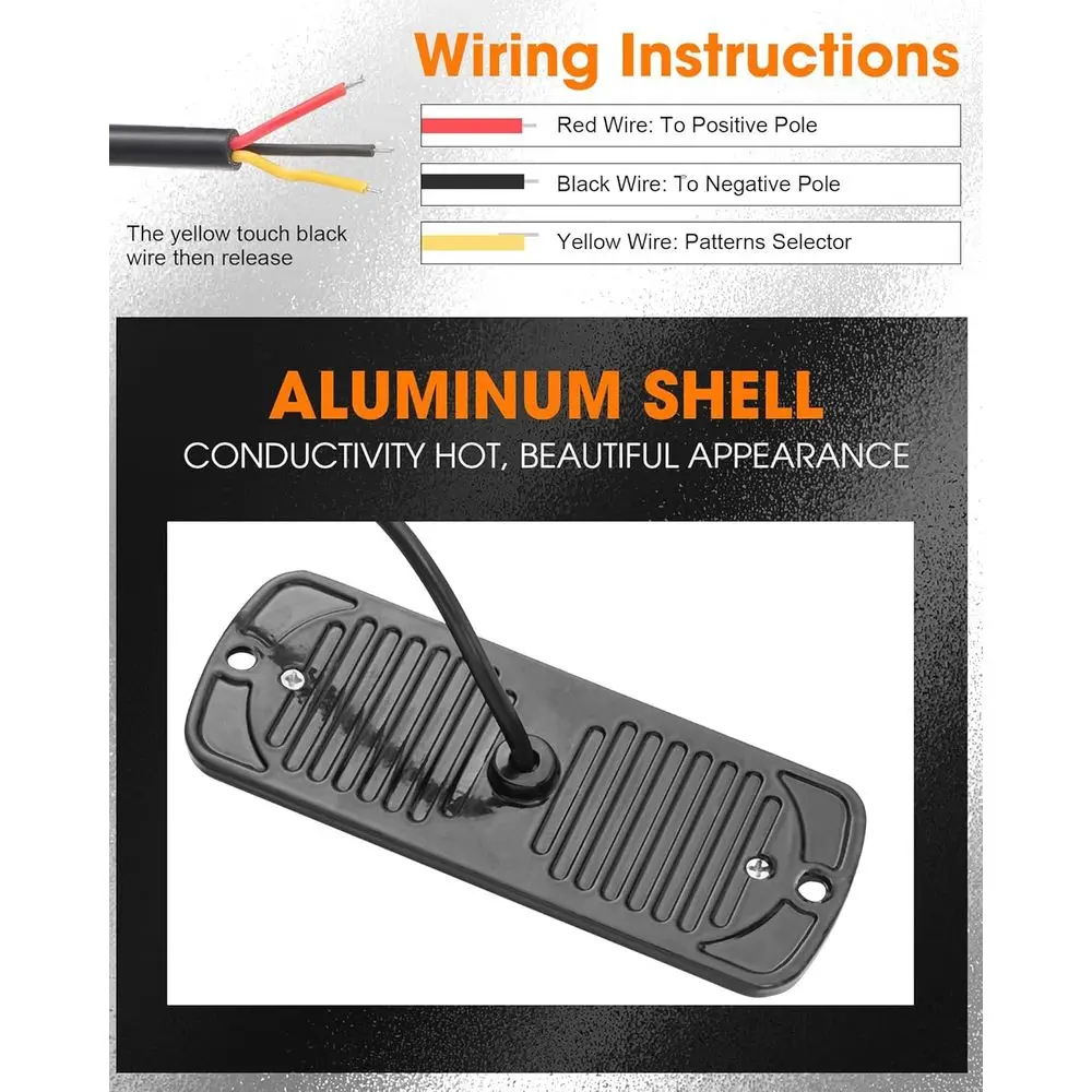 12–24 V LED-Blitzlichter für Abschleppwagen und Baufahrzeuge – bernsteinfarbene und weiße Sicherheitswarnleuchten