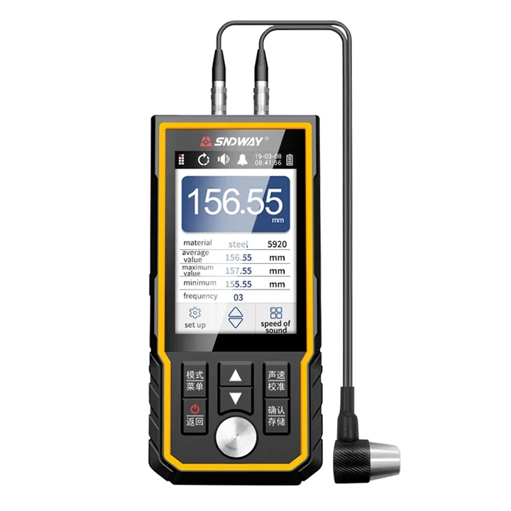 SW-6520 Ultrasonic Thickness Gauge Plastic Glass Ceramic Metal Steel Plate Stainless Steel Pipe Wall Thickness Tester