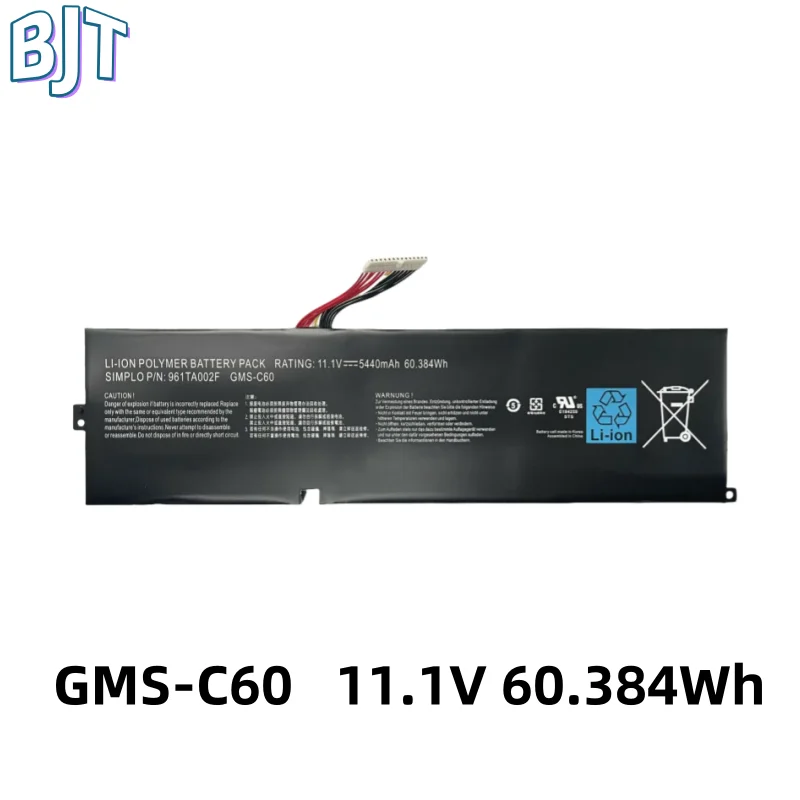 

11,1 В 60,384 Втч 5440 мАч Новый аккумулятор для ноутбука GMS-C60 для Razer Blade R2 Pro 17,3 дюйма RZ09-0071 RZ09-0083 Series 961TA002F 6Cell