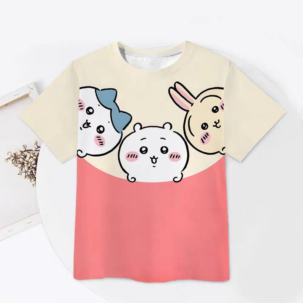 2026 Chiikawa Is All Here! Adult Couple Soft Cute Cartoon 3D Print T-shirts Sports Leisure Breathable Short