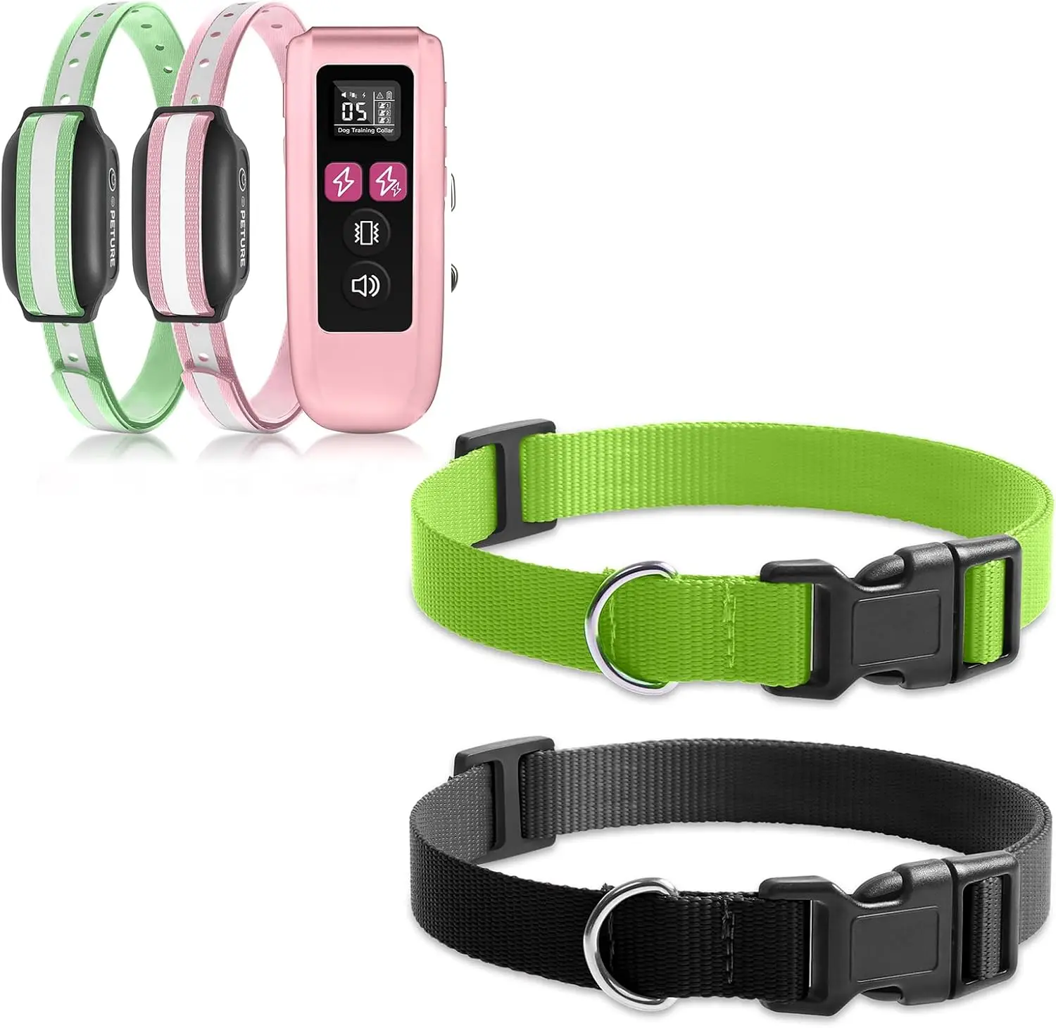 

Ошейник для тренировок на 2 собаки, водонепроницаемость IPX7, дистанционное управление лавкой 4-в-1, 3300 футов, многоцветный для собак 10–120 фунтов