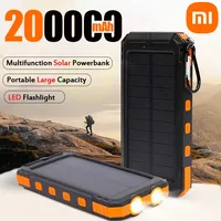 Xiaomi 200000mAh Large Capacity Solar PowerBank Portable With Lanyard Compass External Battery Outdoor Camping Fast Charging