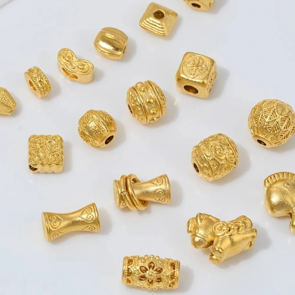 

Песочные золотые бусины-разделители, аксессуары, проставки для колес, поясные бусины-бочки, благоприятный облачный кристалл, материал для аксессуаров «сделай сам», материал