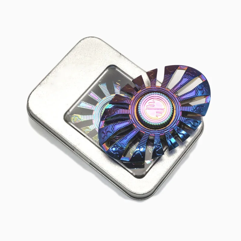 Kreatywny EDC latająca ryba Gyro palec palec Gyro metalowe kolorowe zabawki dekompresyjne Fidget Spinner zabawki biurowe prezenty